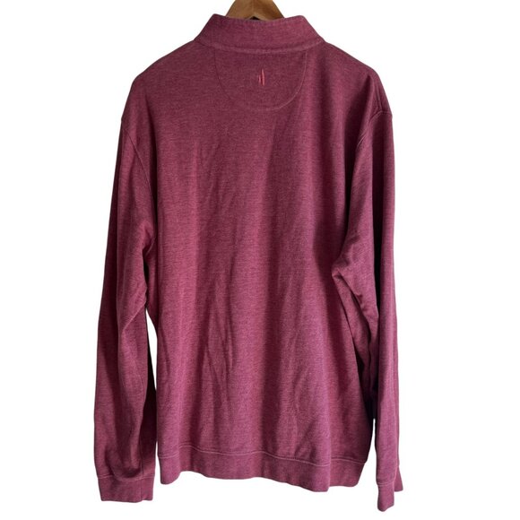 Johnnie-O Surf 1/4 Zip Mock Neck XXL Pullover Scarlet Heather Long Sleeve - Picture 11 of 11